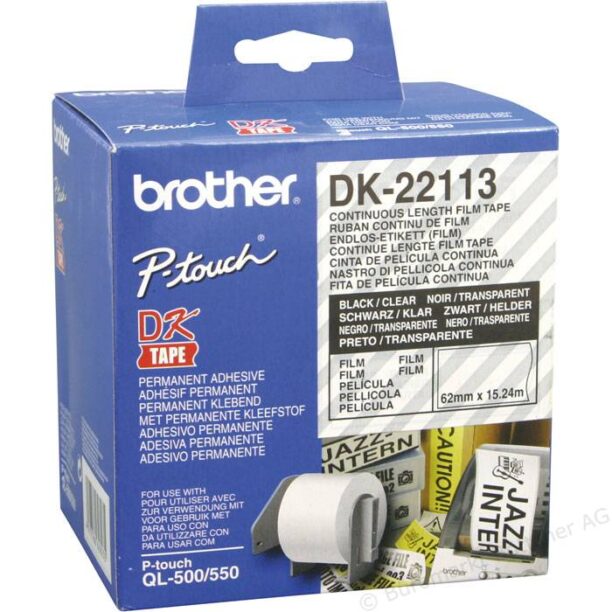 Лента Brother Paper Tape Film Clear Film tape 62mm x 15.24m for QL-5 - DK22113