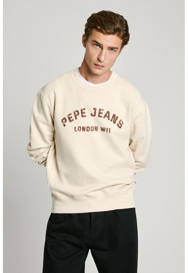 Памучен суитшърт с лога Pepe Jeans London