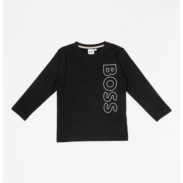 Памучна блуза с лого BOSS Kidswear