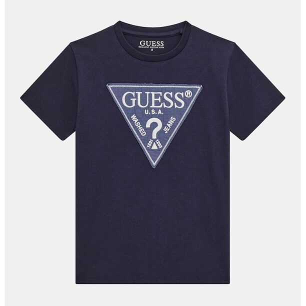 Памучна тениска с лого GUESS KIDS