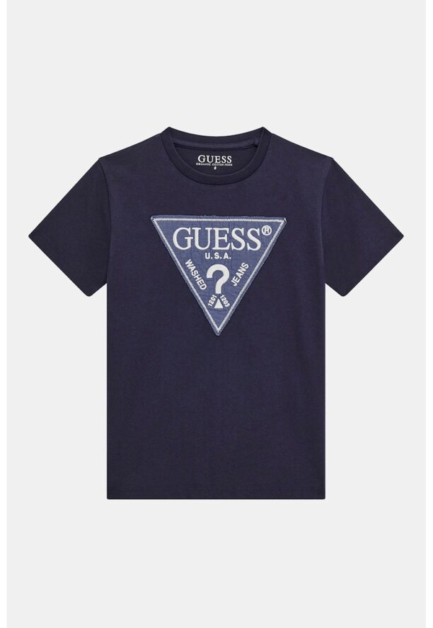 Памучна тениска с лого GUESS KIDS