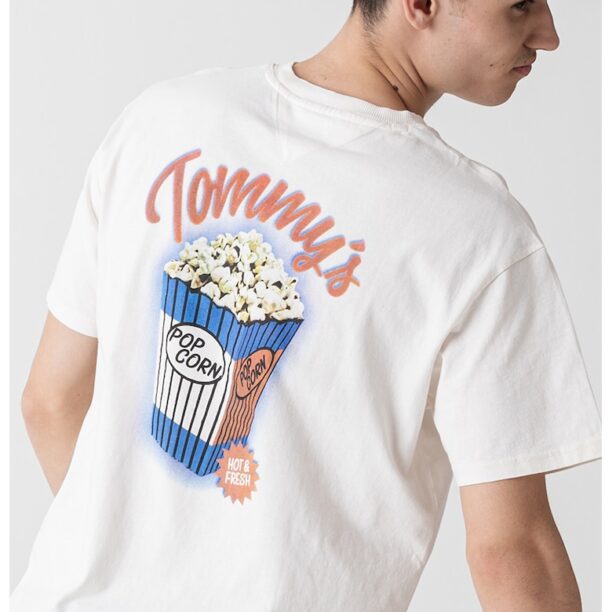 Памучна тениска с лого на гърба Tommy Jeans