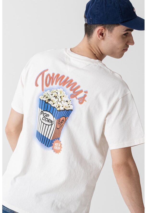 Памучна тениска с лого на гърба Tommy Jeans