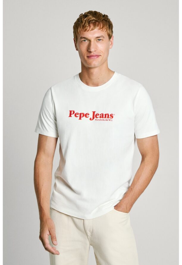 Памучна тениска с овално деколте Pepe Jeans London