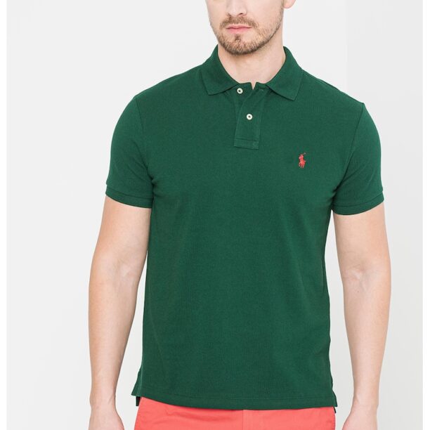 Памучна тениска с яка Polo Ralph Lauren