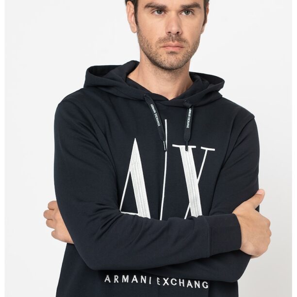 Памучно худи с бродирано лого ARMANI EXCHANGE