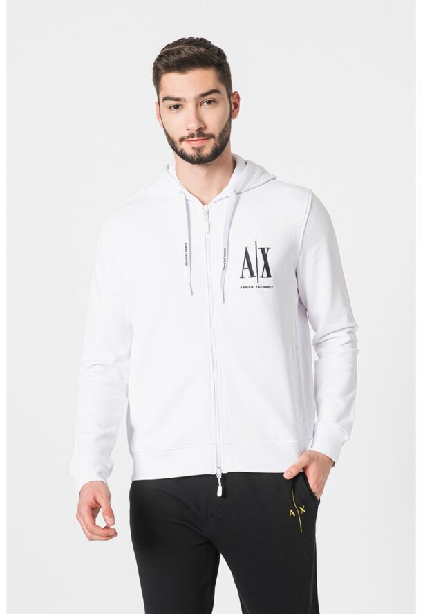 Памучно худи с бродирано лого ARMANI EXCHANGE