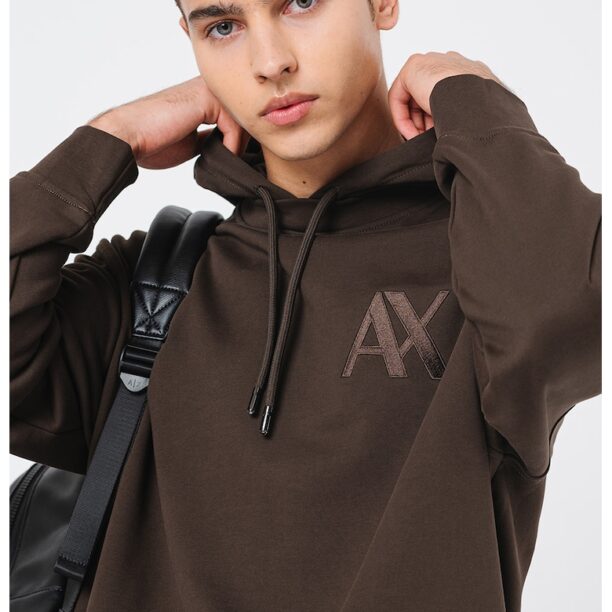 Памучно худи с монограм ARMANI EXCHANGE