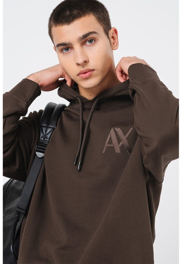 Памучно худи с монограм ARMANI EXCHANGE