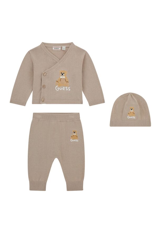 Плетено облекло с лого - 3 части GUESS KIDS