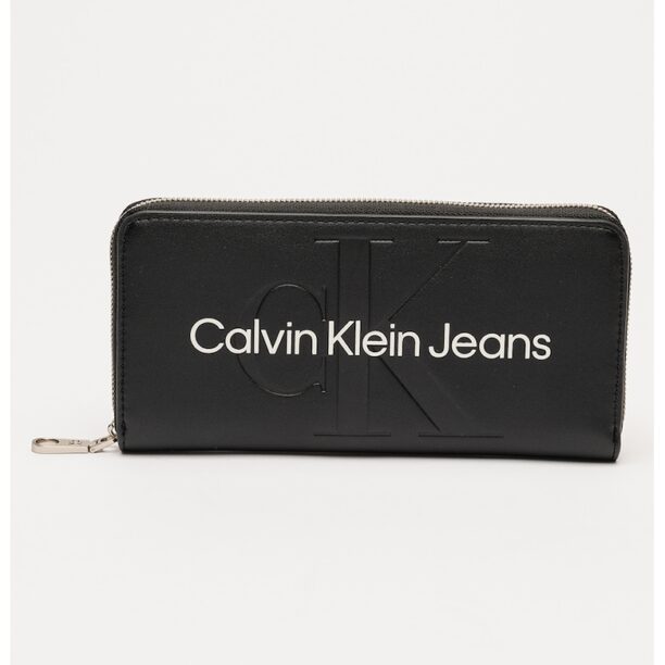 Портфейл от еко кожа с цип и защита RFID CALVIN KLEIN JEANS