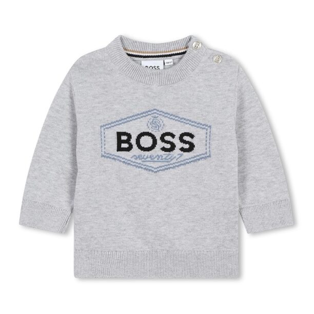 Пуловер с лого BOSS Kidswear