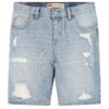 Слим къси дънки със захабен ефект Levis