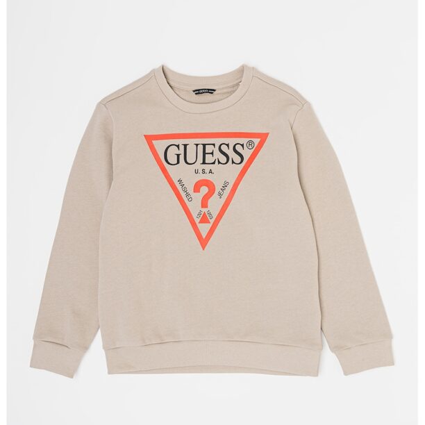 Суитшърт с лого и овално деколте GUESS KIDS