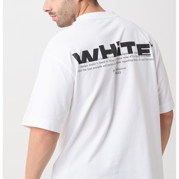 Тениска с овално деколте и лого OFF-WHITE