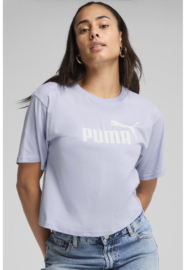 Тениска с паднали ръкави и лого Puma