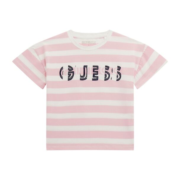 Тениска с райе и лого GUESS KIDS