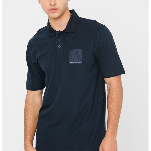 Тениска с яка и лого ARMANI EXCHANGE