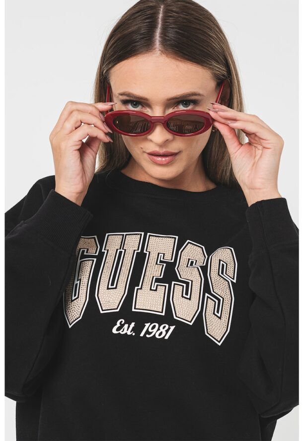 Уголемен суитшърт с лого GUESS