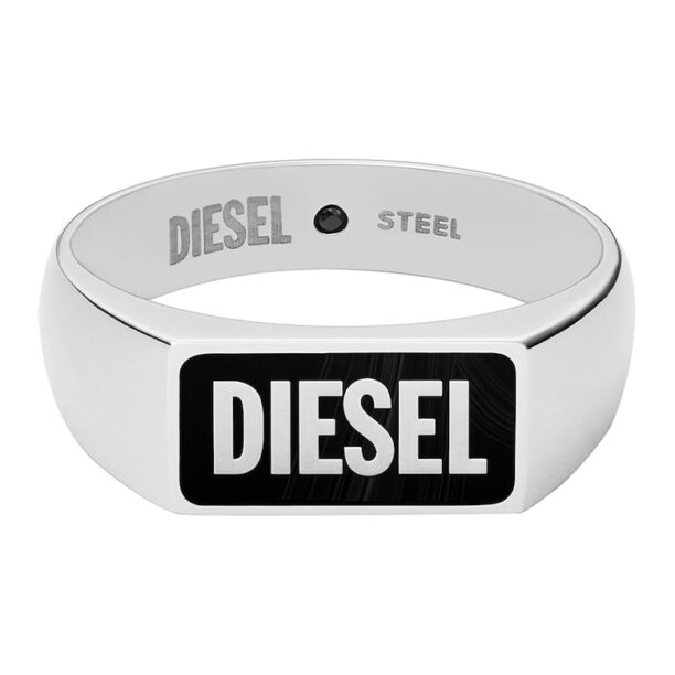 Унисекс пръстен от неръждаема стомана с лого Diesel