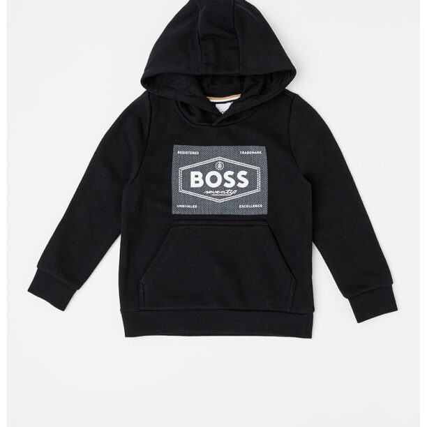 Худи с джоб кенгуру и лого BOSS Kidswear