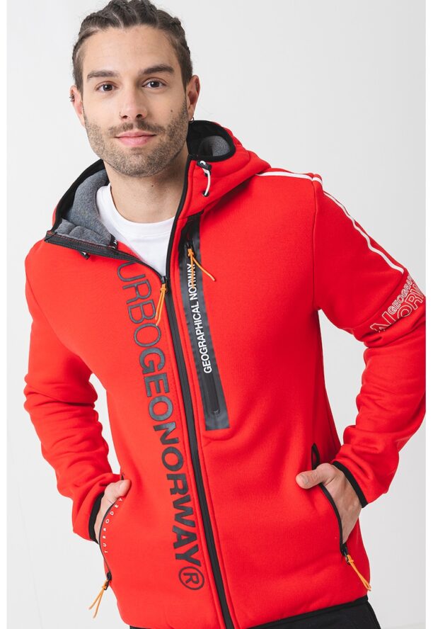 Худи с цип и лого Geographical Norway