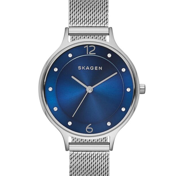 Часовник в сребристо и тъмносиньо Skagen