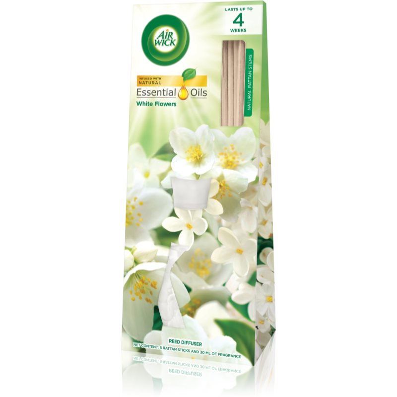 Air Wick Essential Oils White Flowers aроматизиращ дифузер с пълнител 30 мл.