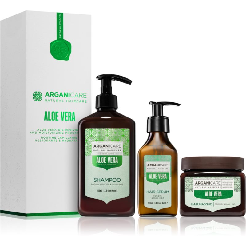 Arganicare Aloe vera Oil Reviving and Moisturizing Program Set подаръчен комплект с хидратиращ ефект