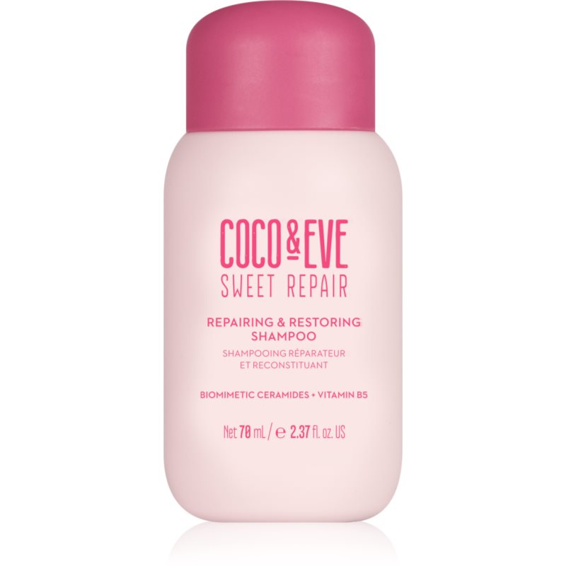 Coco & Eve Sweet Repair Repairing & Restoring Shampoo интензивен регенериращ шампоан за увредена и боядисана коса 70 мл. на ниска цена