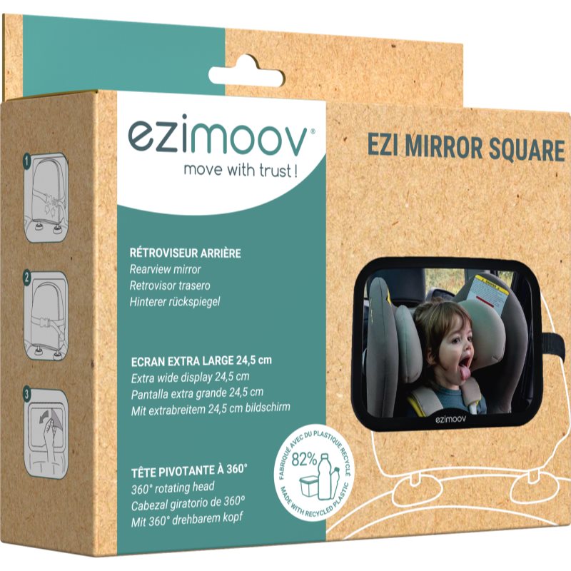 Ezimoov EZI Mirror Square огледалце за колата Eco friendly 1 бр. на ниска цена