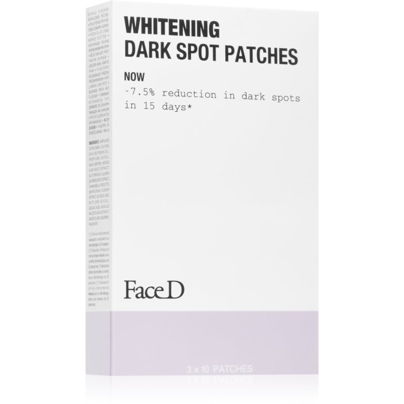 Face D Whitening лепенки за проблемна кожа Против тъмни петна 3x10 бр.