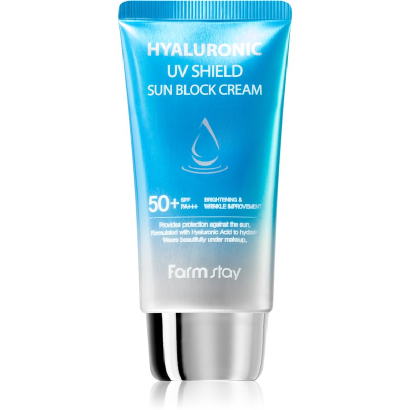 Farmstay Hyaluronic UV Shield Sun Block Cream защитен крем за лице с хиалуронова киселина SPF 50+ 70 гр.