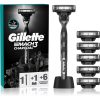 Gillette Mach3 Charcoal самобръсначка с поставка + резервни ножчета 6 бр.