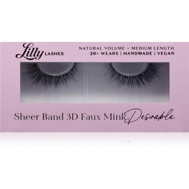 Lilly Lashes 3D Faux Mink изкуствени мигли тип Desirable 1 чифт