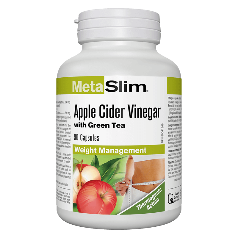 Metaslim® Apple Cider Vinegar - Ябълков оцет + Зелен чай