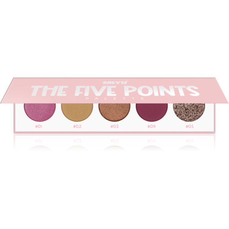 Miyo Eyeshadow The five points палитра сенки за очи цвят 27 Purple heart 1 бр.