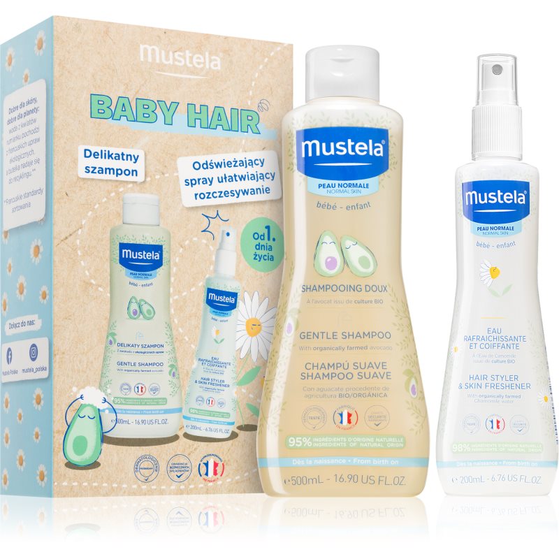 Mustela Bébé Baby Hair подаръчен комплект за деца от раждането им