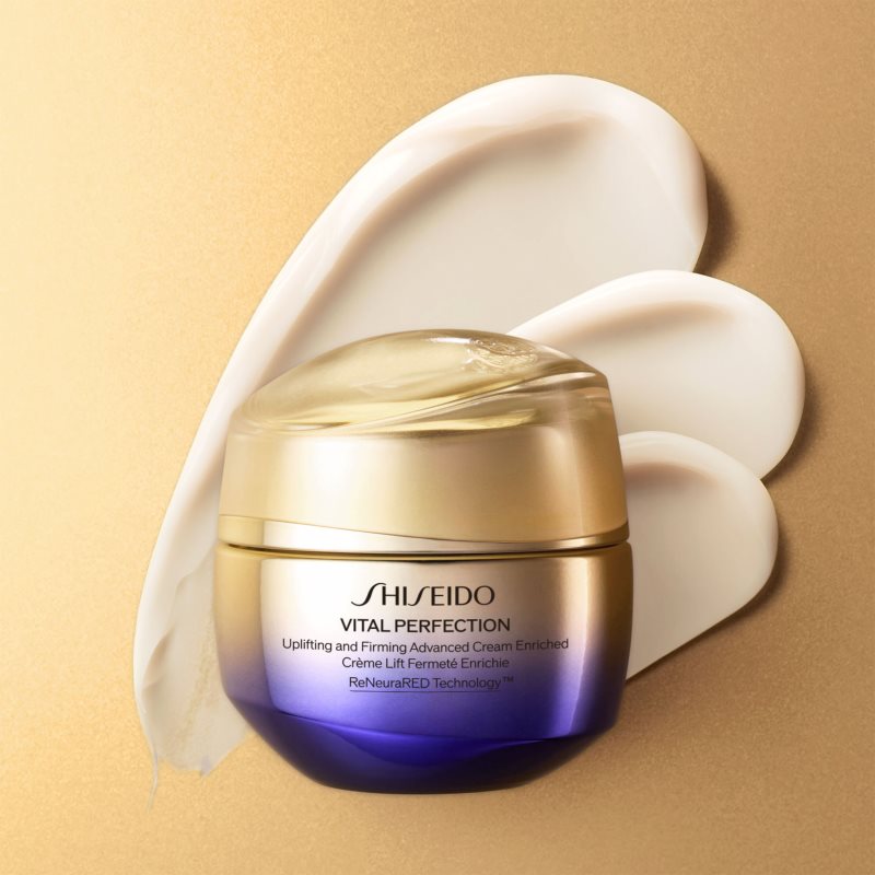 Shiseido Vital Perfection Uplifting & Firming Advanced Cream Enriched интензивно стягащ дневен и нощен крем  за суха кожа 50 мл. на ниска цена