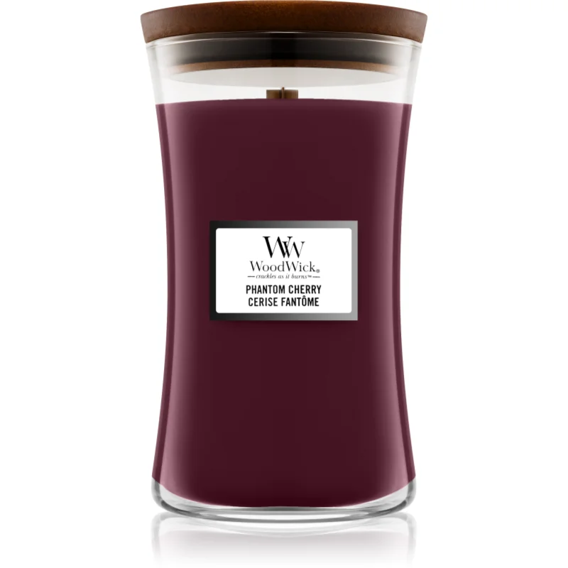 Woodwick Phantom Cherry ароматна свещ с дървен фитил 609.5 гр.