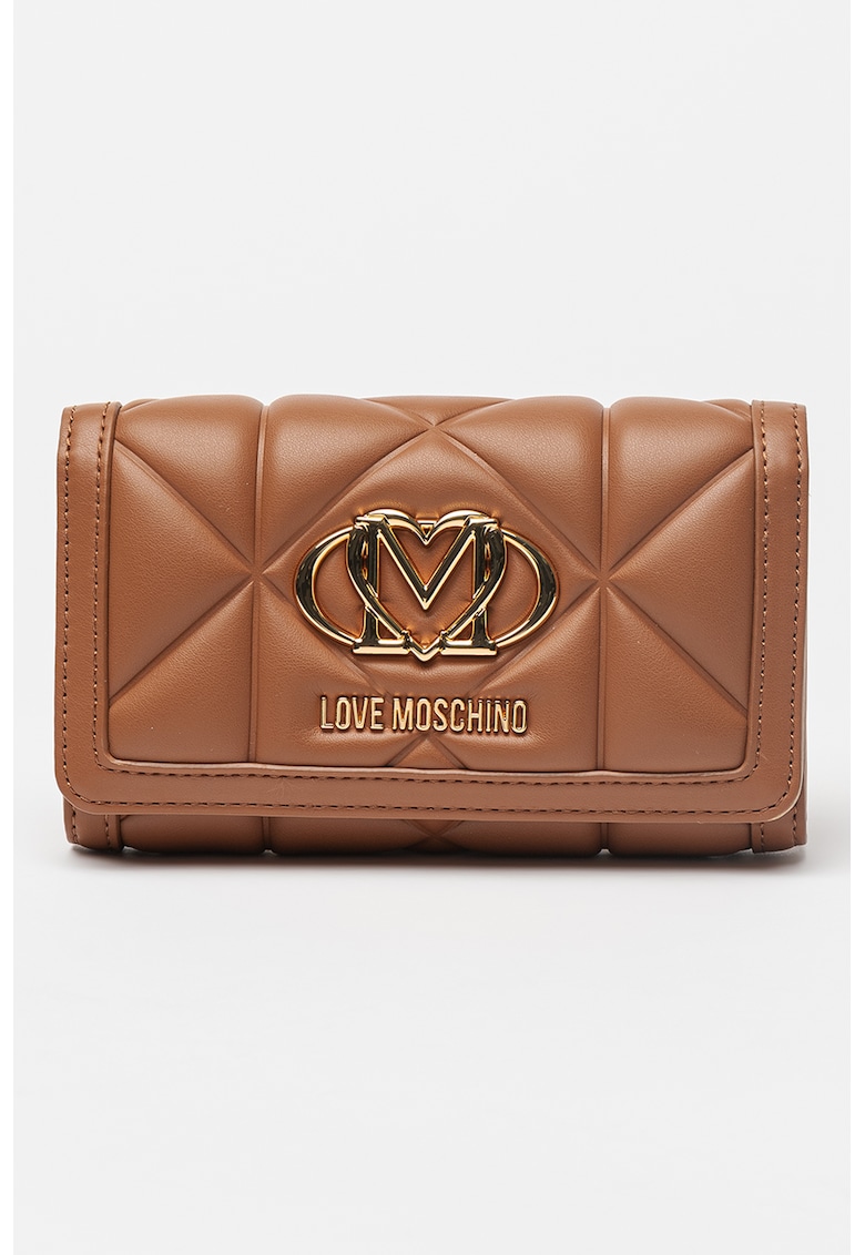 Капитонирано портмоне от еко кожа с капаче Love Moschino