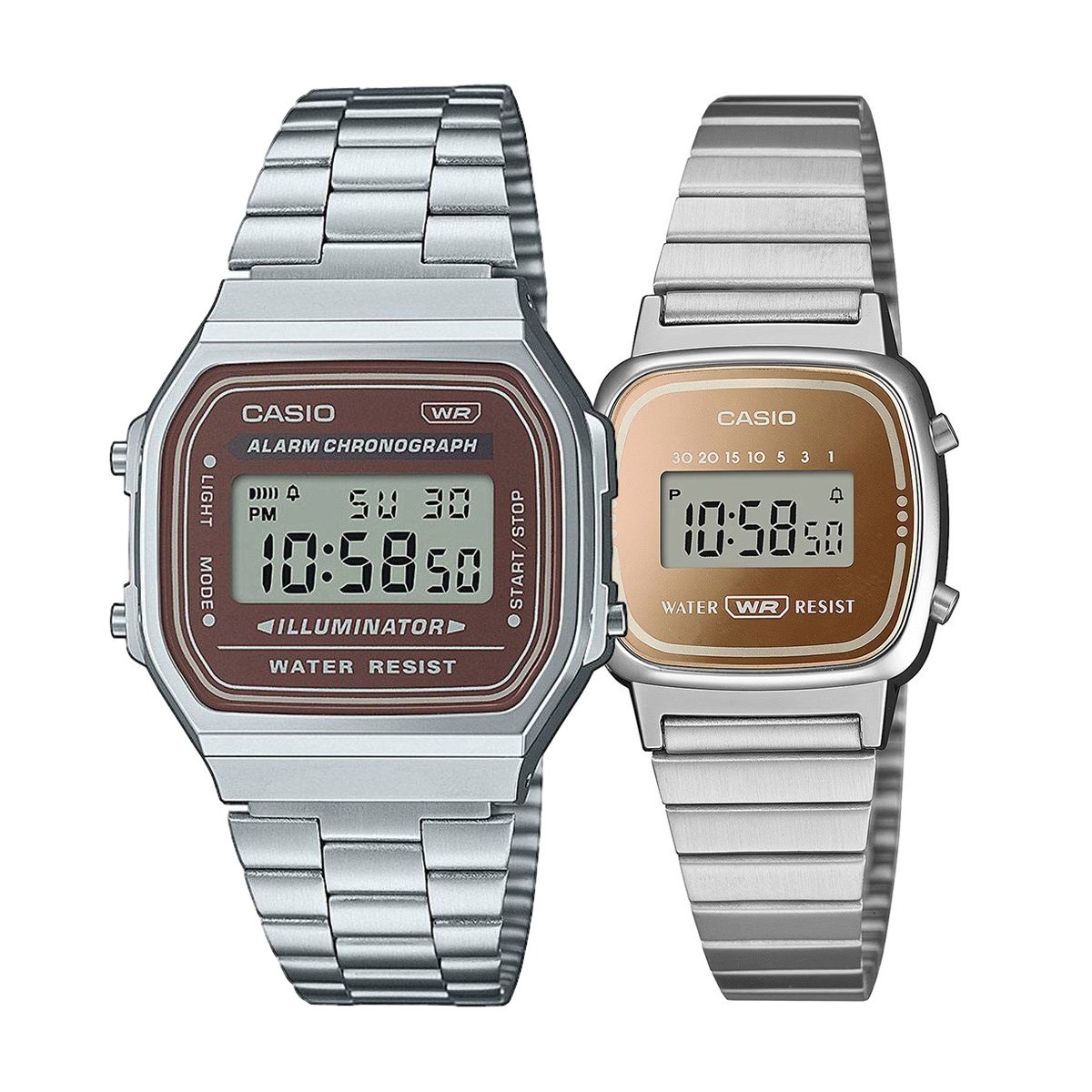 Комплект часовници за двойки Casio A168WA-5AYES-LA670WES-4AEF - Подарък