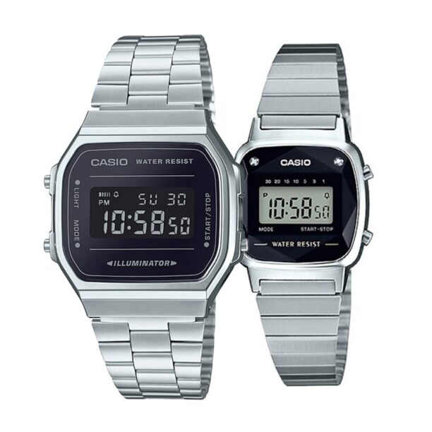 Комплект часовници за двойки Casio A168WEM-1EF-LA670WEAD-1EF - Подарък