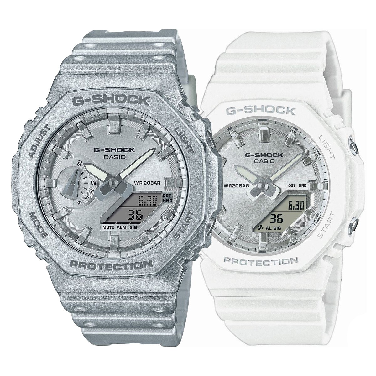 Комплект часовници за двойки Casio G-Shock GA-2100FF-8AER-GMA-P2100VA-7AER - Подарък