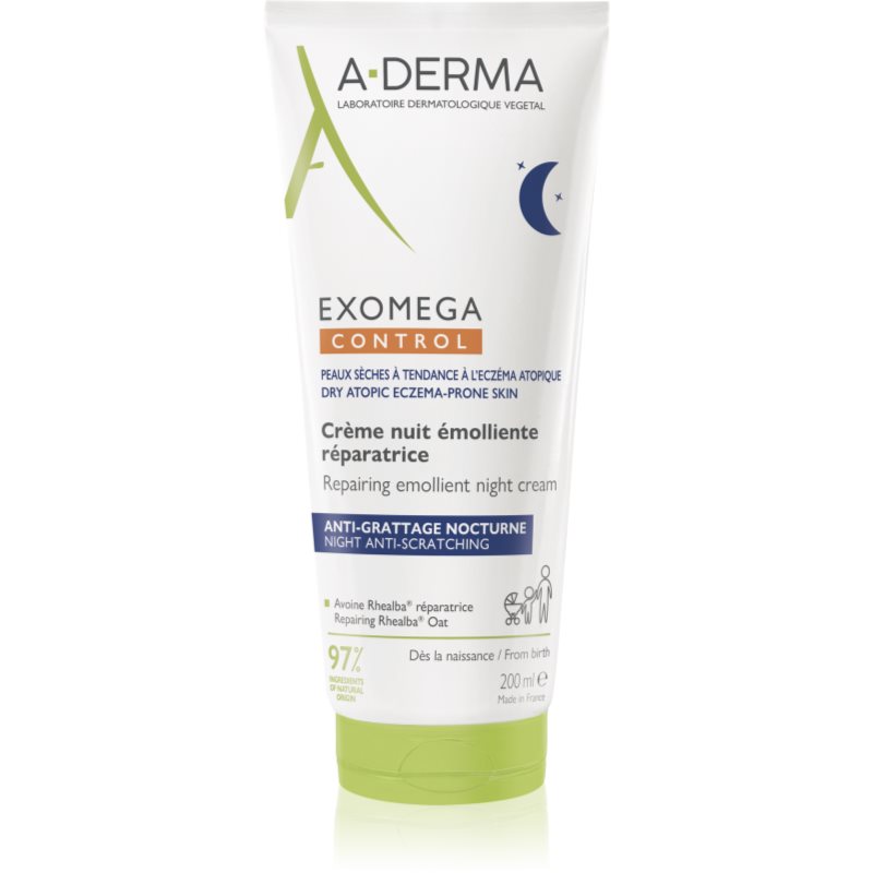 A-Derma Exomega Control Repairing Emollient Night Cream регенериращ нощен крем 200 мл.