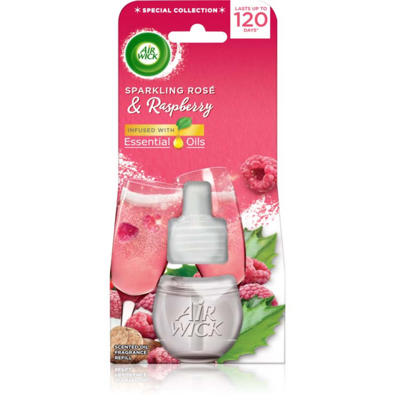 Air Wick Sparkling Rose & Raspberry електрически уред за освежаване на въздуха пълнител 19 мл.