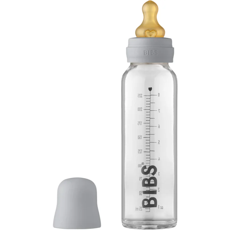 BIBS Baby Glass Bottle 225 ml бебешко шише Cloud 225 мл.