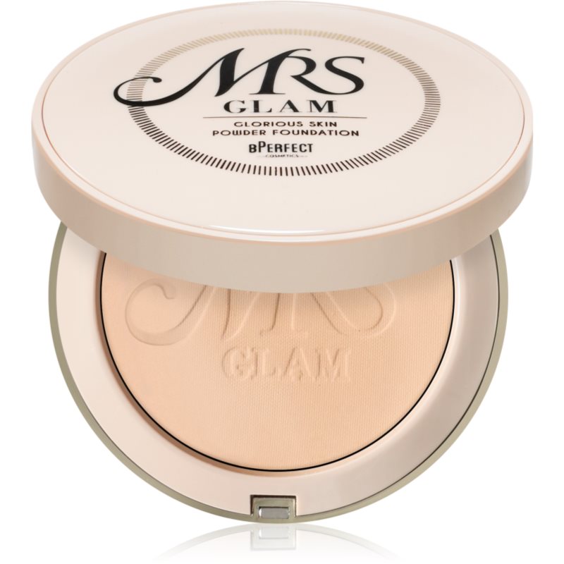 BPerfect Mrs Glam Glorious Skin Powder Foundation компактна пудра за матиране цвят 03 Light Warm 70 гр.