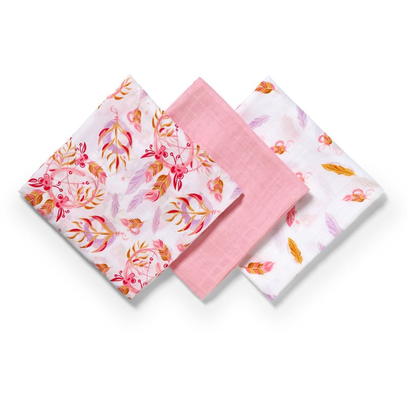 BabyOno Take Care Natural Bamboo Diapers пелени от плат Old Pink 3 бр. на ниска цена