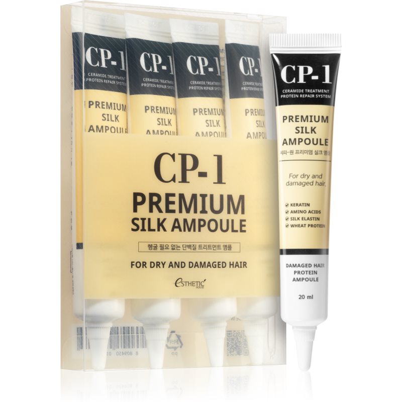 CP-1 Premium Silk регенерираща грижа без изплакване за суха и увредена коса 4x20 мл.